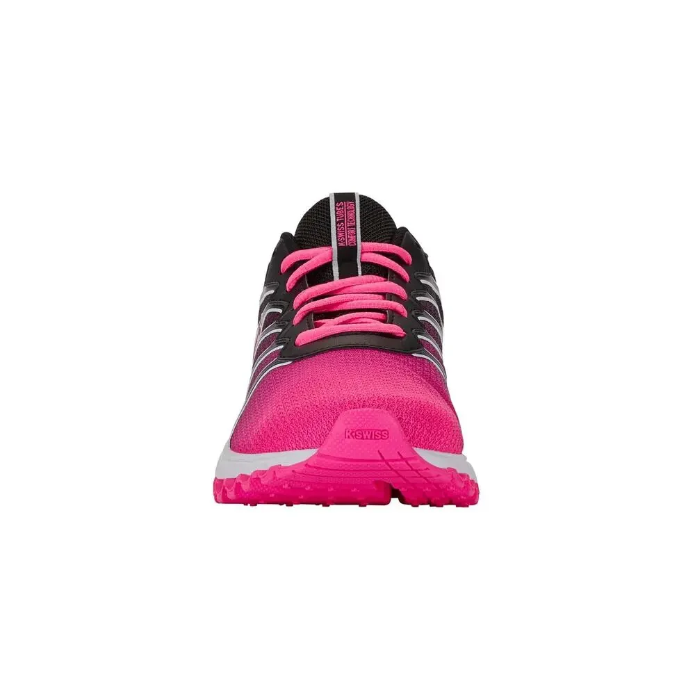 K-SWISS WOMEN'S TUBES 200 TRAINING SHOE, BLACK/NEON PINK, 8.5 W